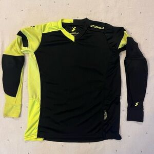 Storelli Black and Yellow Long Sleeve Soccer Shirt